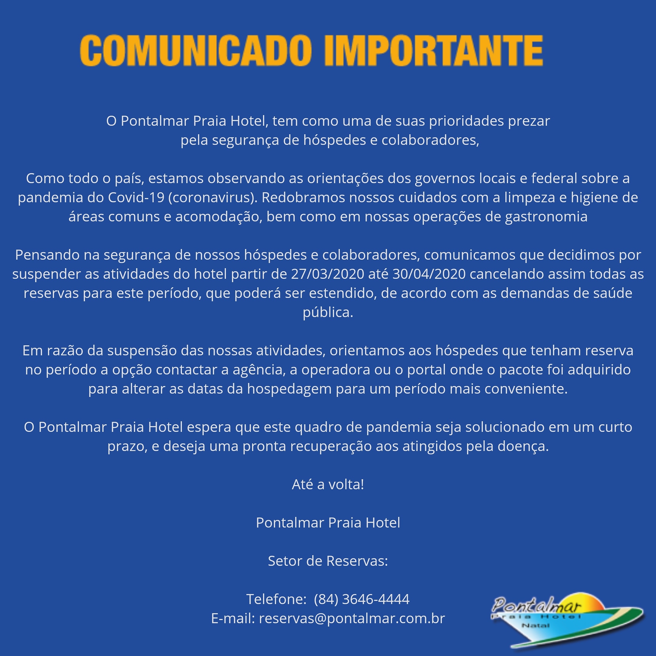 Comunicado COVID-19